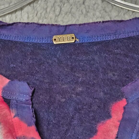 YFB YOUNG FABULOUS & BROKE Sleeveless Split Neck Top S - Picture 3 of 4